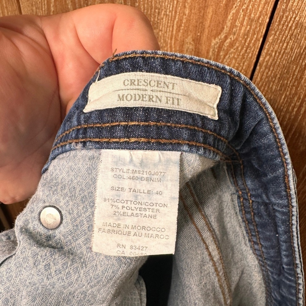 Ballin Jeans Women's Sz 40 Cotton Blend Modern Fit Blue Denim Dark Wash Straight - Picture 7 of 7